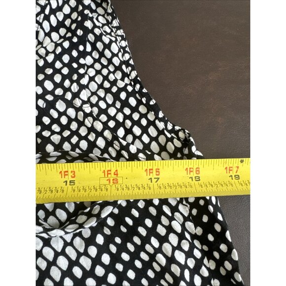 SPENSE Black & White Polka Dot Sleeveless Blouse W/Front Bow Detail XL - Picture 9 of 9